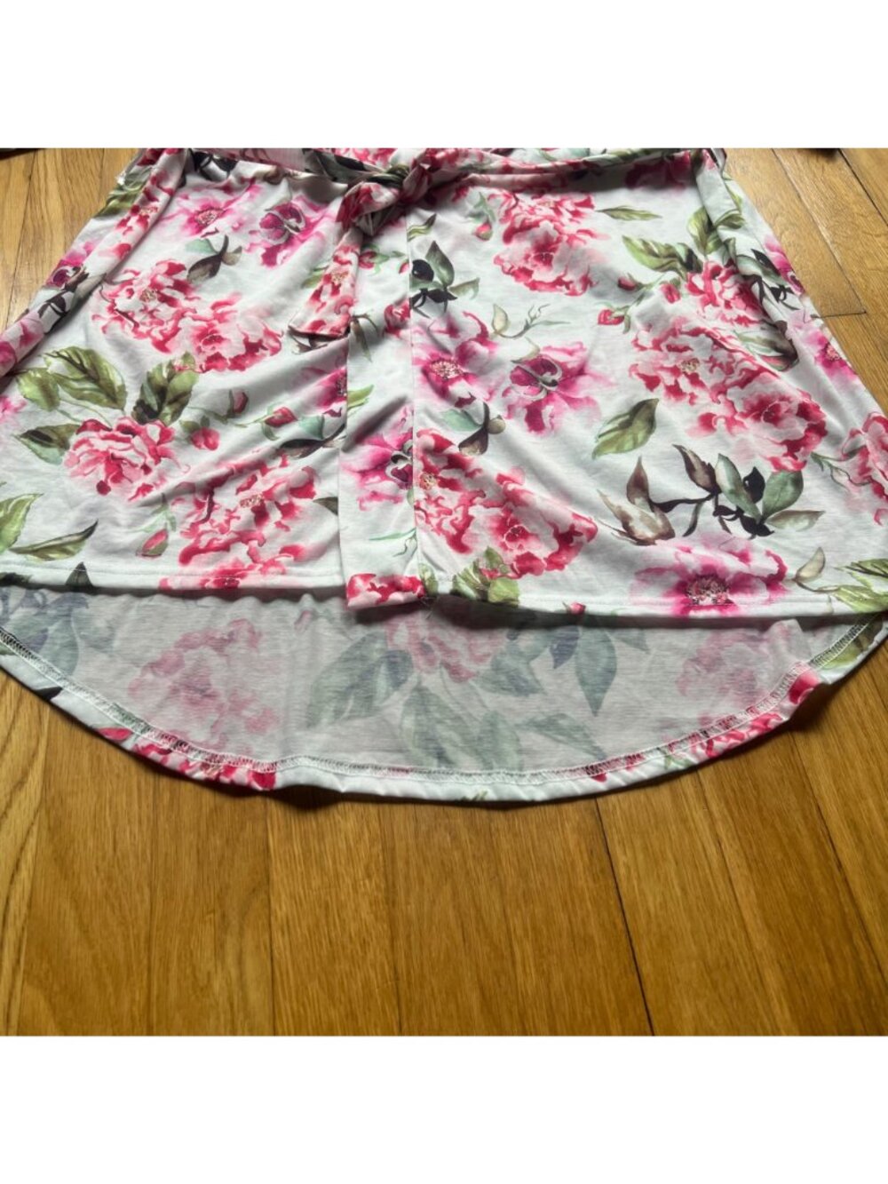 Show Me Your Mumu One Size Cream & Pink Garden of Blooms Floral Brie Kimono Robe - Picture 5 of 13